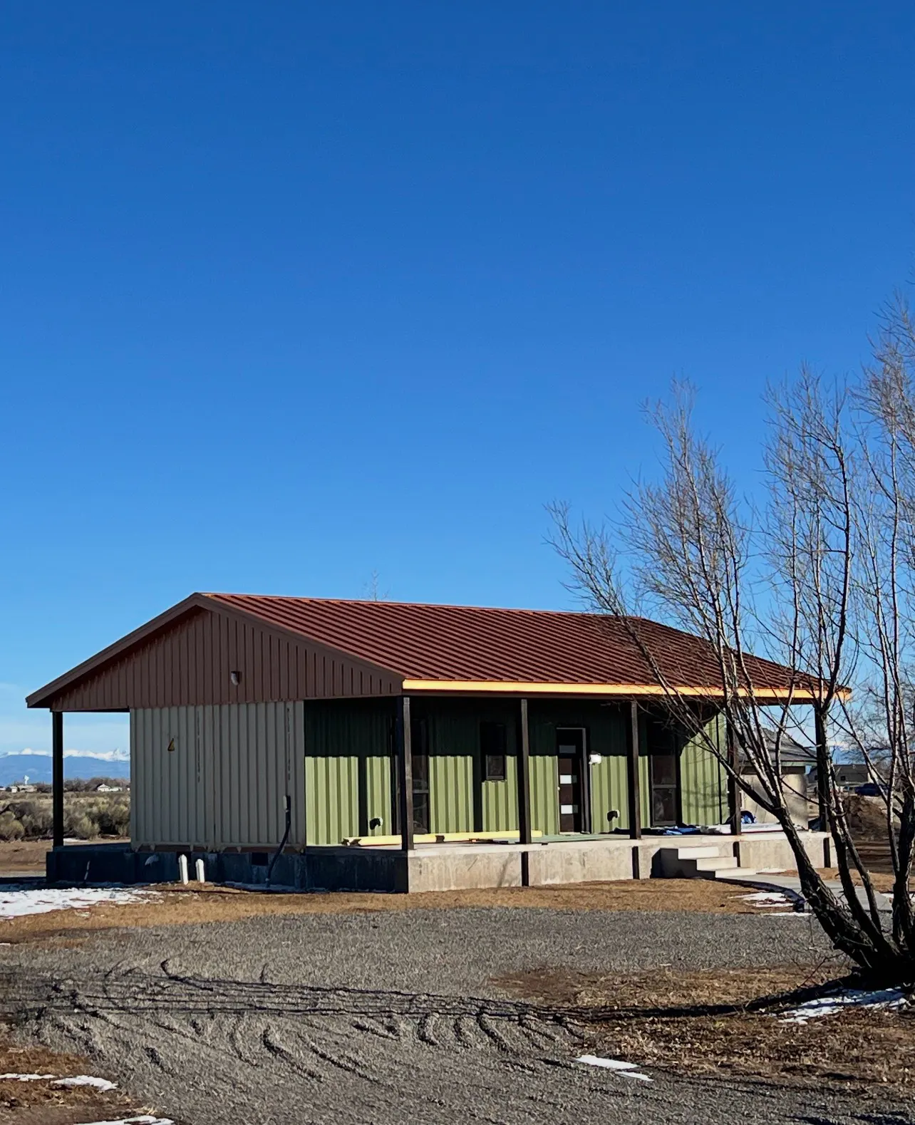 640 SF 2-bedroom container home exterior, Alamosa Colorado