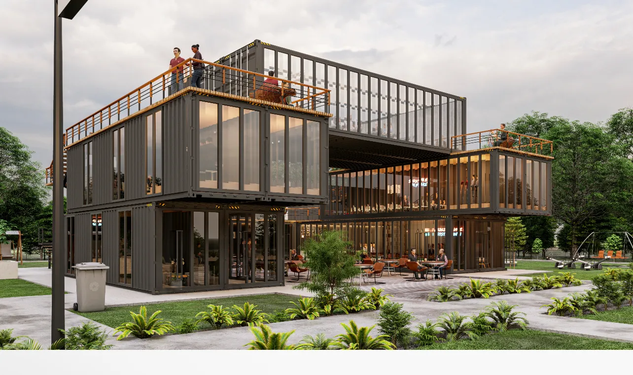 Multi-container modular restaurant concept, Oklahoma City